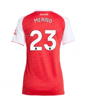 Arsenal Mikel Merino #23 Maglia Gara Casa Repliche 2025-26 Donna Maniche Corte